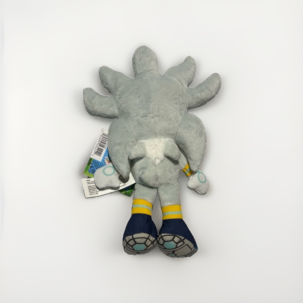 Sonic The Hedgehog 35th Anniversary Wave 14 9" SILVER Plush by Jakks Pacific - Picture 2 of 2
